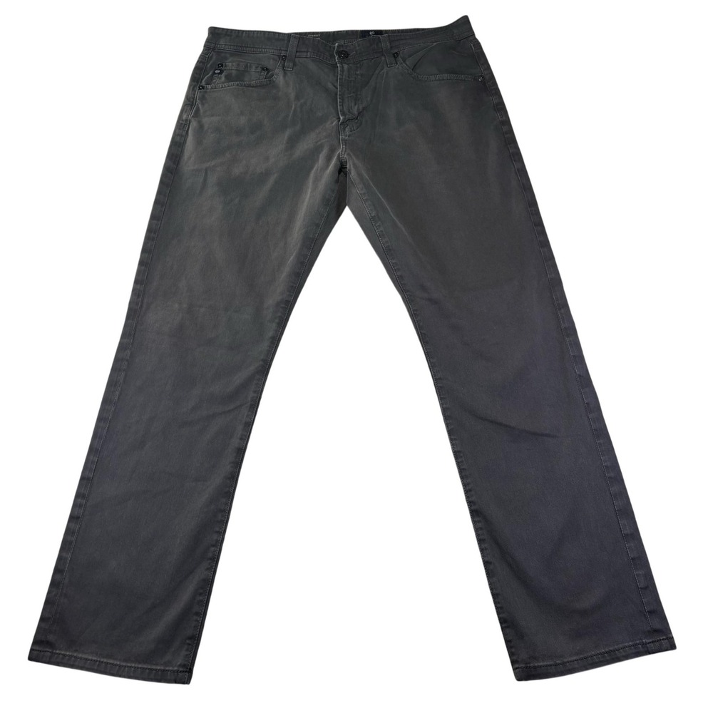 AG Adriano Goldschmied Everett Jeans Mens 35x32 Gray Dark Wash Slim Straight